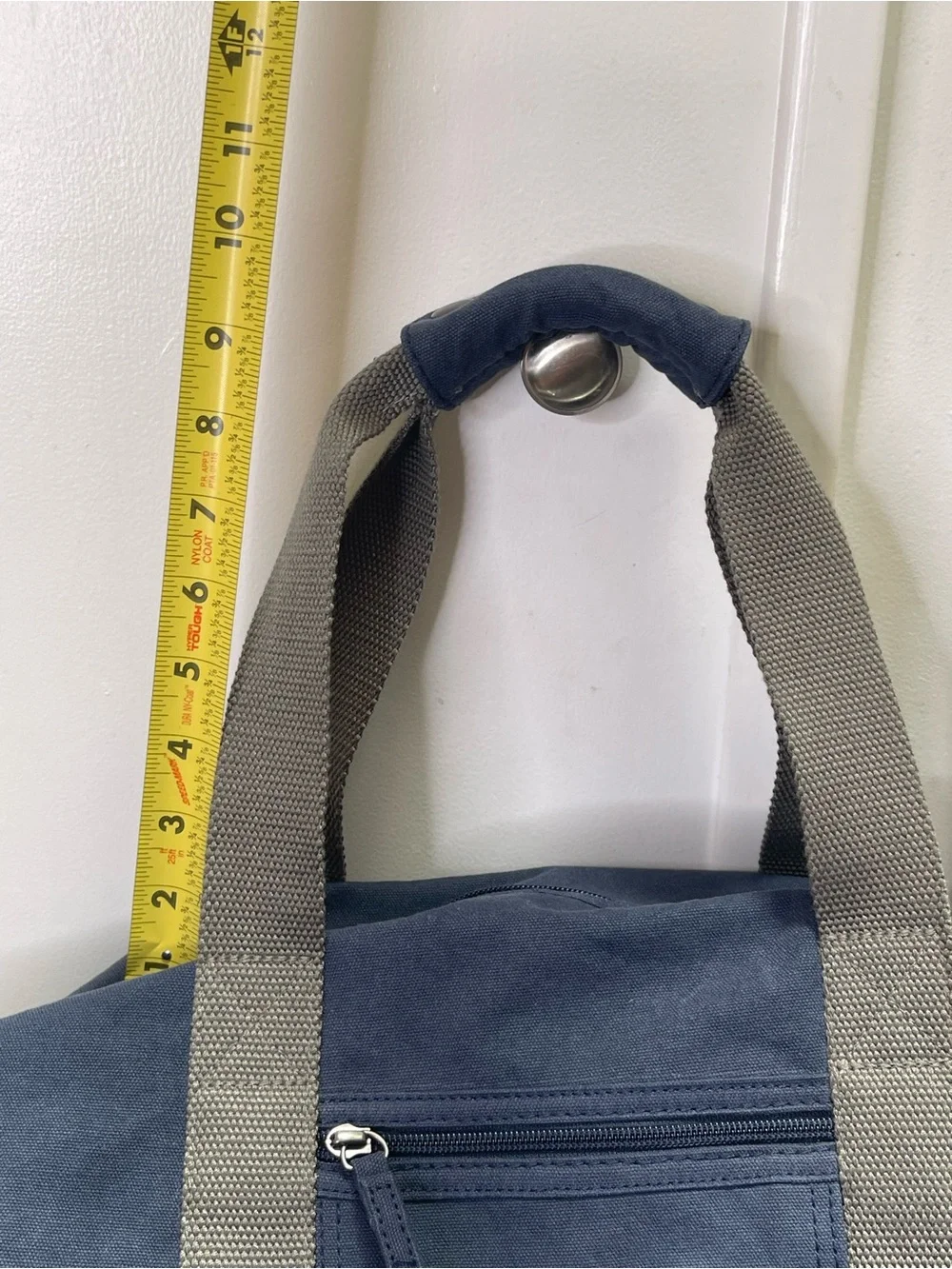 Vintage LL Bean Field Canvas Duffel Weekend Bag Navy Shoulder Strap Bag EUC